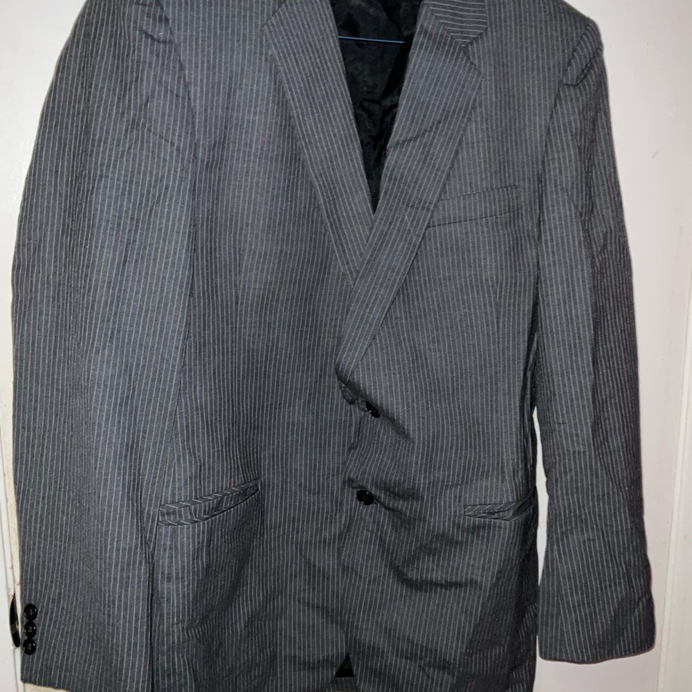 Walton Men's dark Gray Pinstripe Blazer